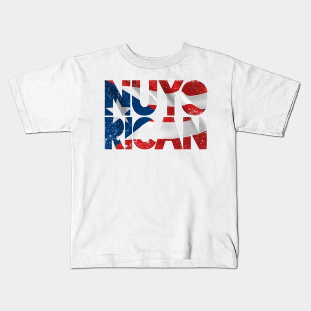 Nuyorican - Puerto Rican - New Yorker - grunge design Kids T-Shirt by verde